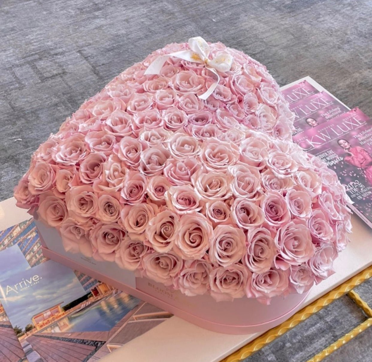 sweet blush heart - bloomandboxflowers