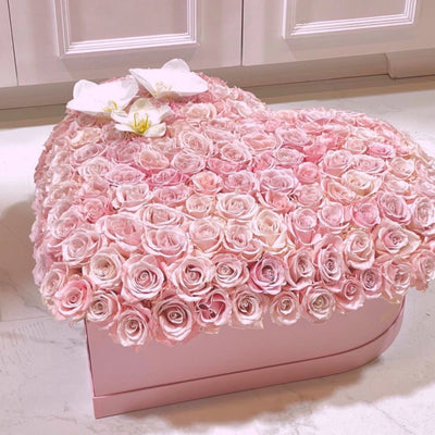sweet blush heart - bloomandboxflowers