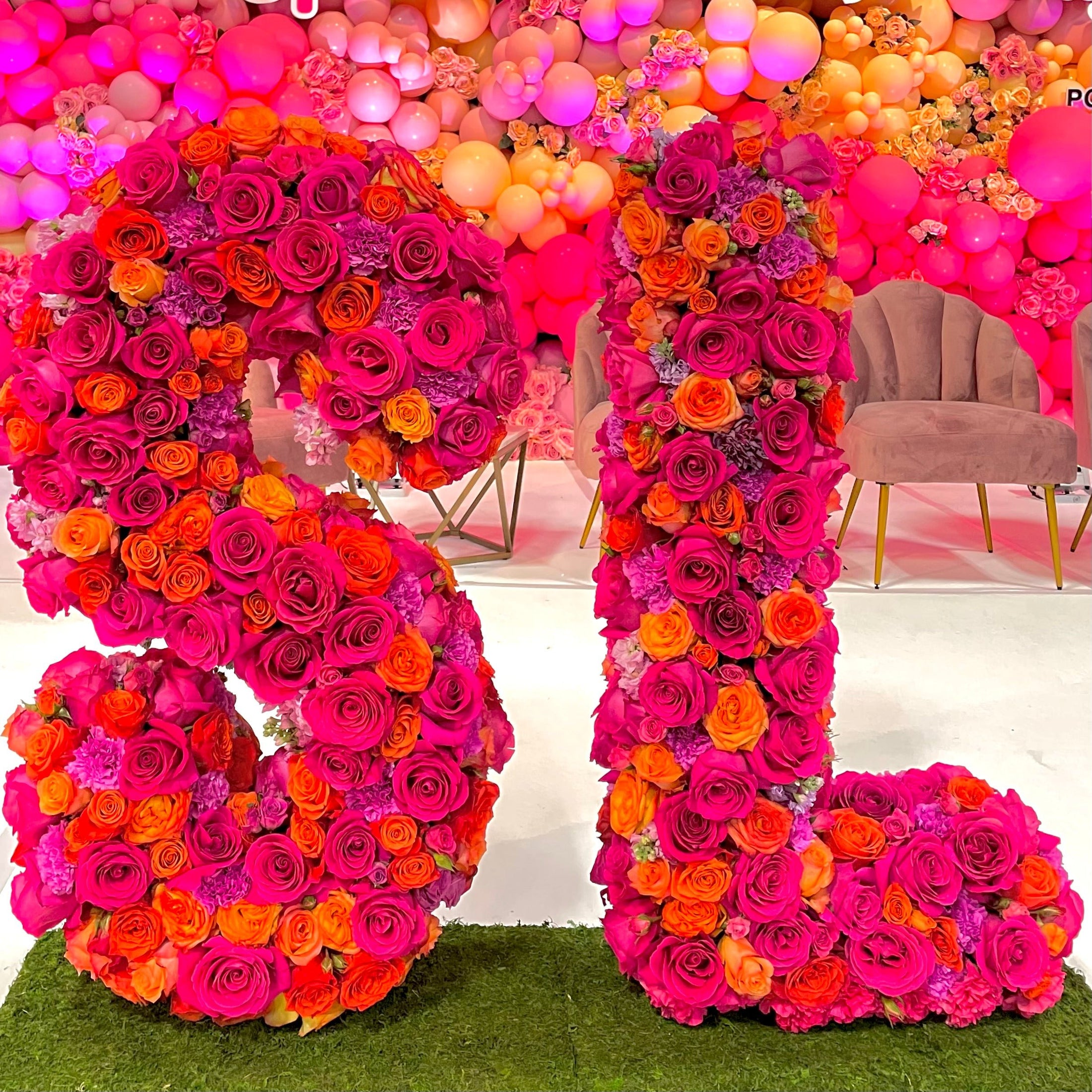 Standing Floral Letters - bloomandboxflowers