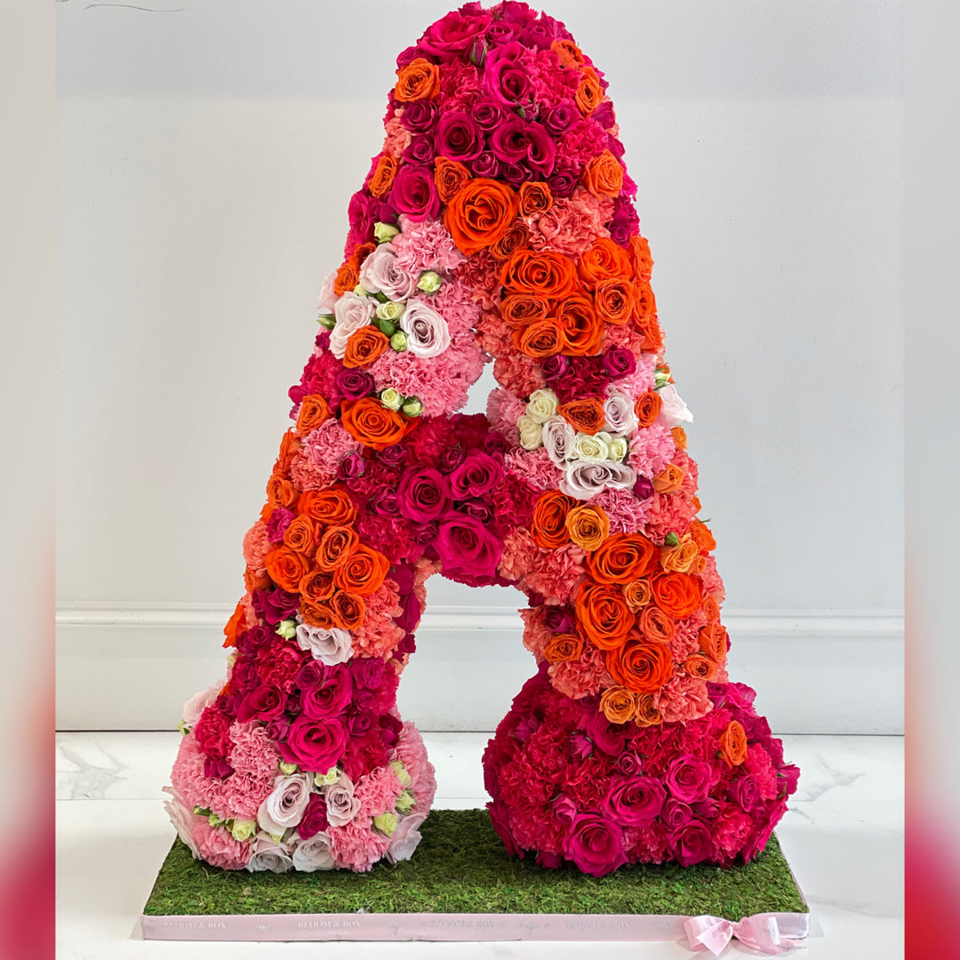 Standing Floral Letters - bloomandboxflowers