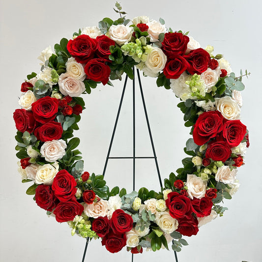 Sympathy Wreath - bloomandboxflowers