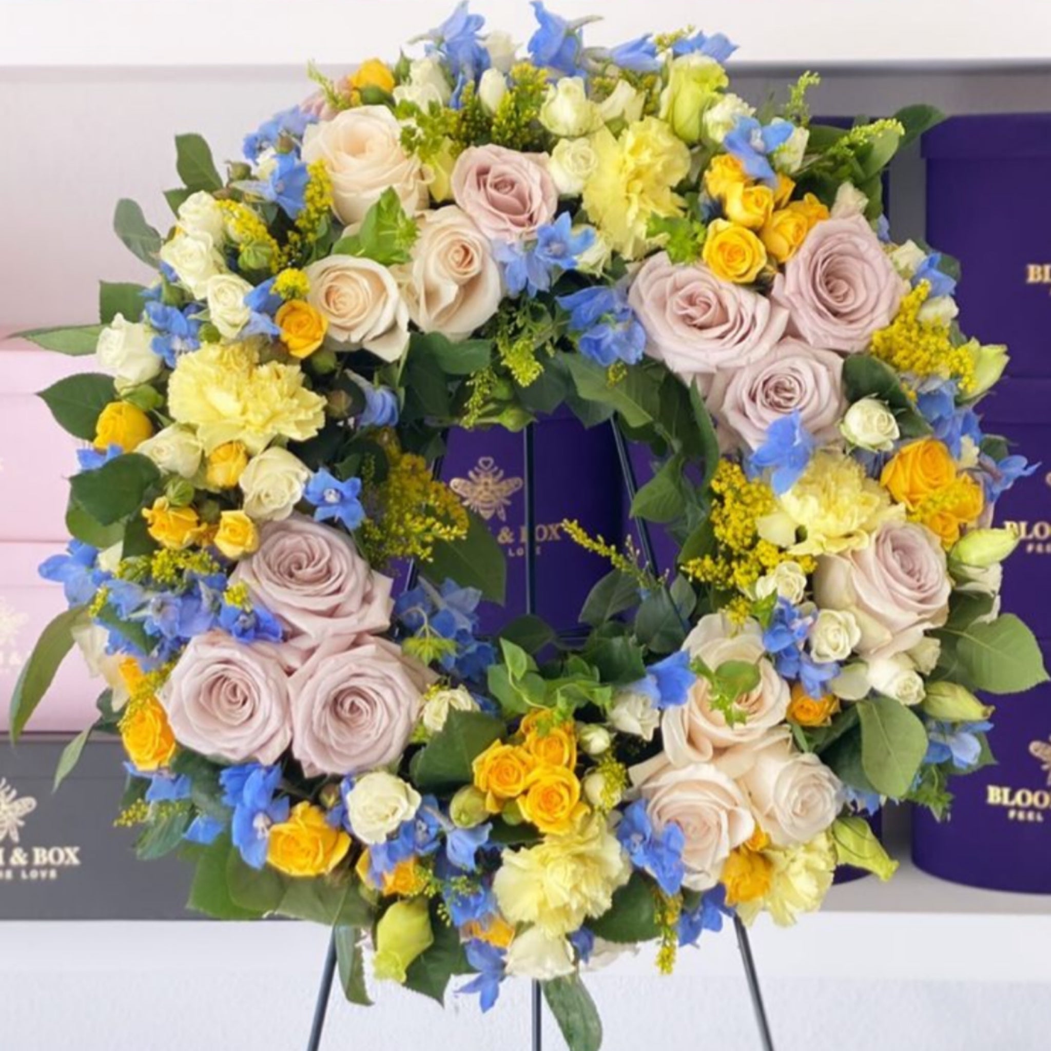 Sympathy Wreath - bloomandboxflowers