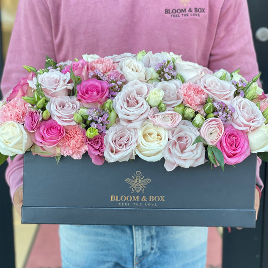 The Black Luxor Box - bloomandboxflowers