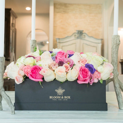 The Black Luxor Box - bloomandboxflowers