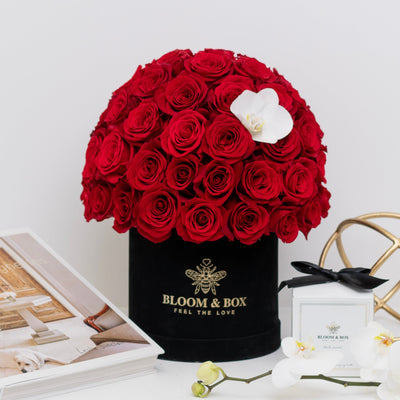 The Red Rose Romance Box - bloomandboxflowers